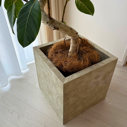 植木鉢カバー 鉢カバー おしゃれ 室内 プランターカバー 12号鉢 Lサイズ レザー 本革