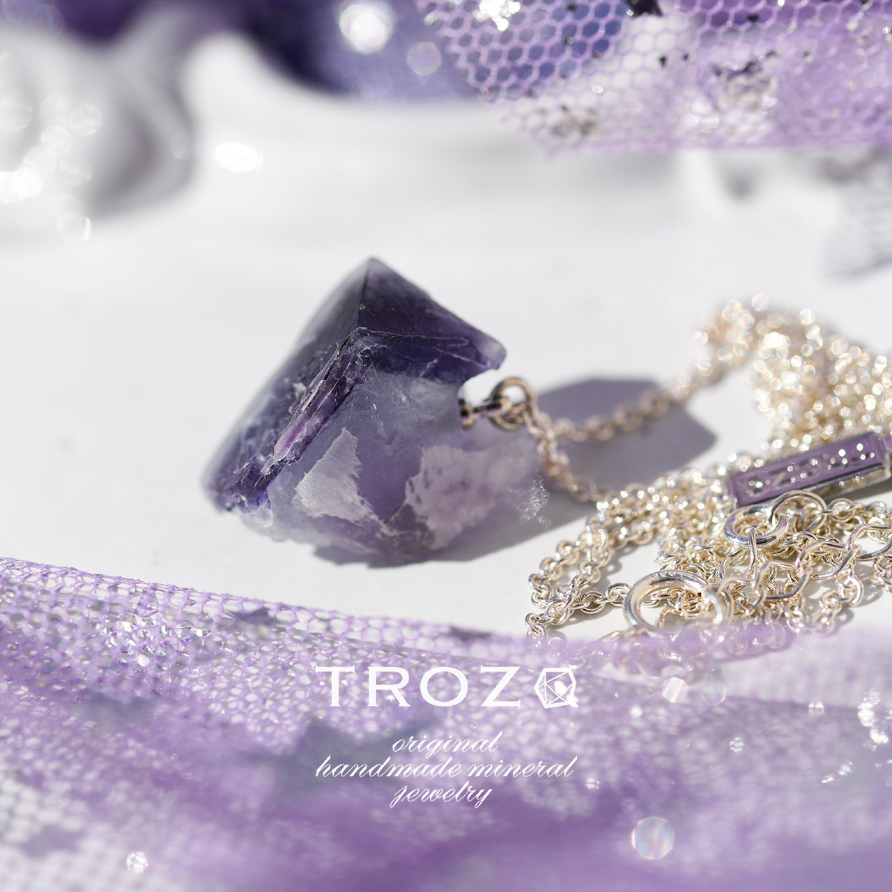 【033 Twilight Collection】 フローライト 鉱物原石 ネックレス 天然石 アクセサリー