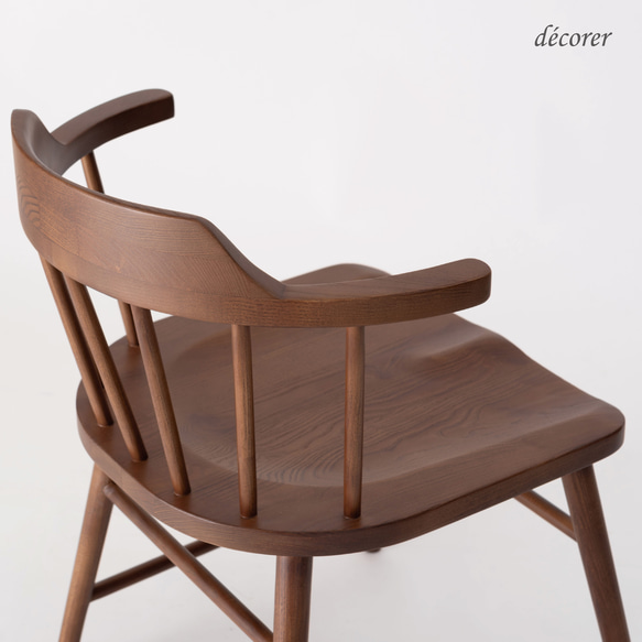 アッシュ材のウィンザーチェア [1脚入 : 3色 ] 北欧スタイル 木製 無垢 椅子 ダイニングチェア 天然木 11枚目の画像