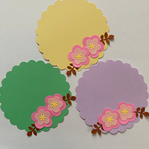 クラフトパンチ メッセージカード お花 フラワー アルバム素材 記念日