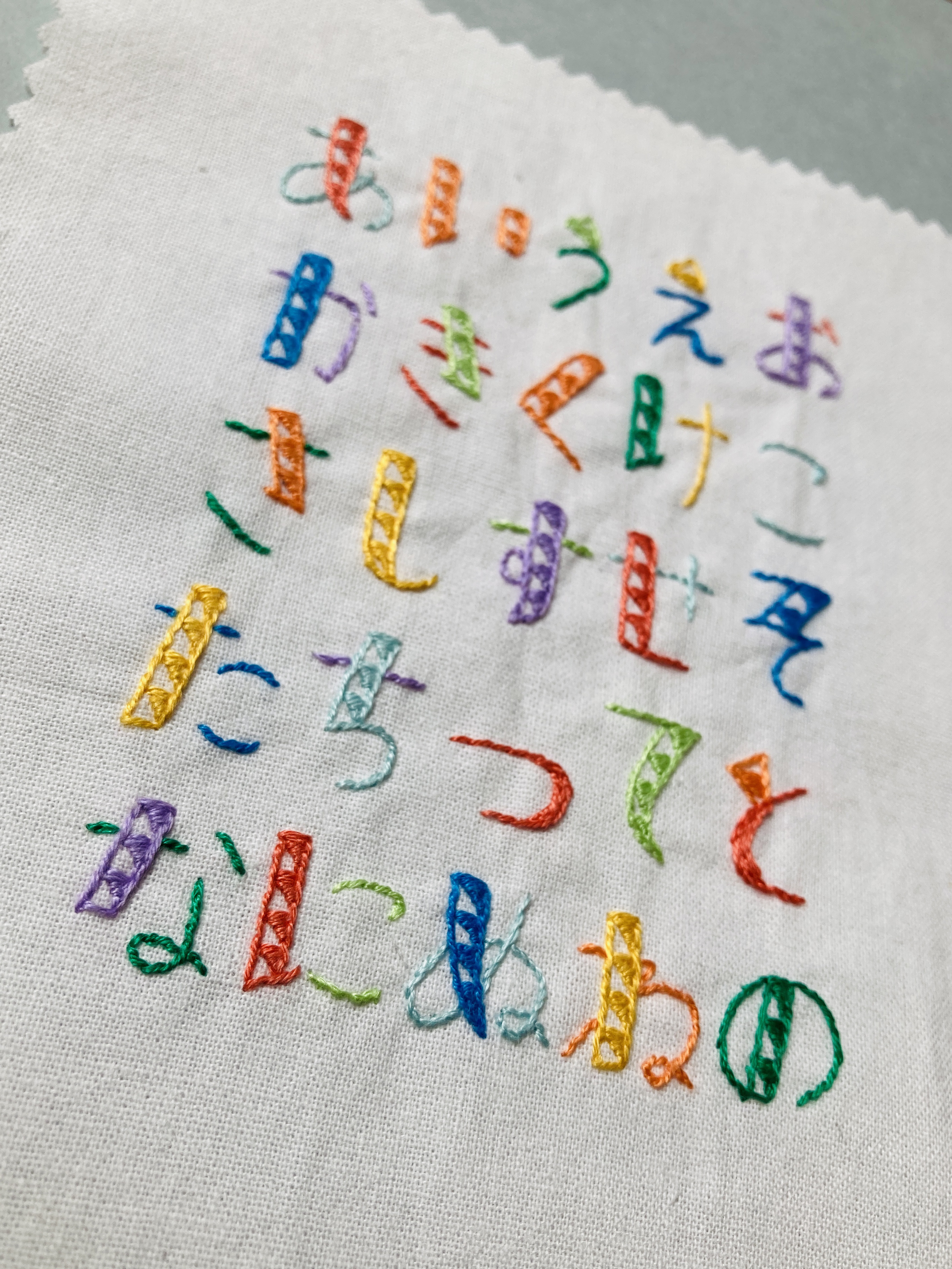 【サンプル】ネームタグ　あいうえお表