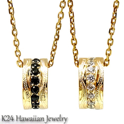 ハワイアンジュエリー K24 純金 コーティング k24 ペンダント ネックレス プルメリア 1枚目の画像