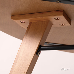 オーク材のラウンドテーブル [ 直径110cm :2色 ] 北欧スタイル 円卓 丸 ダイニングテーブル 天然突板 木製 17枚目の画像