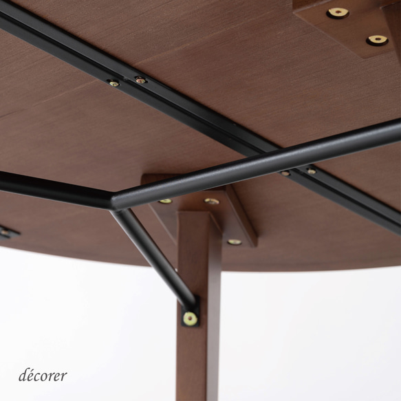 オーク材のラウンドテーブル [ 直径110cm :2色 ] 北欧スタイル 円卓 丸 ダイニングテーブル 天然突板 木製 16枚目の画像