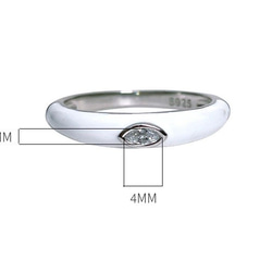 マーキス ホワイト 高炭素ダイヤモンド キラキラ ゴージャス 指輪 リング クール 白 アート 目 11枚目の画像