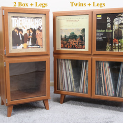 LPレコード収納 | アクリル付き扉 | おしゃれなキャビネット | レコードラック・ディスプレイ棚・ターンテーブル台 7枚目の画像