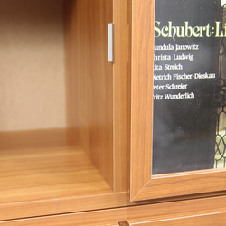 LPレコード収納 | アクリル付き扉 | おしゃれなキャビネット | レコードラック・ディスプレイ棚・ターンテーブル台 5枚目の画像