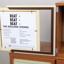 LPレコード収納 | アクリル付き扉 | おしゃれなキャビネット | レコードラック・ディスプレイ棚・ターンテーブル台 3枚目の画像