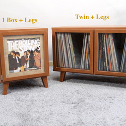 LPレコード収納 | アクリル付き扉 | おしゃれなキャビネット | レコードラック・ディスプレイ棚・ターンテーブル台 6枚目の画像