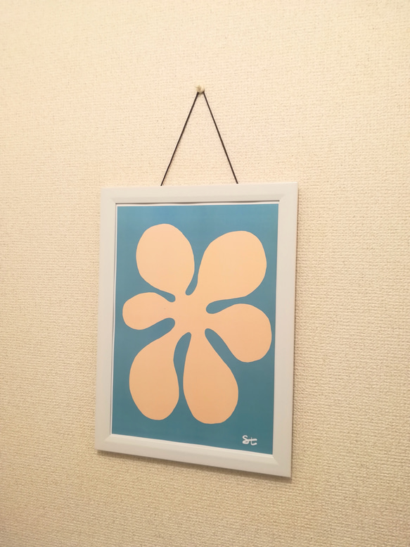 【送料無料】A4-大きなお花デザインポスター 2枚目の画像