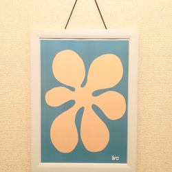 【送料無料】A4-大きなお花デザインポスター 1枚目の画像