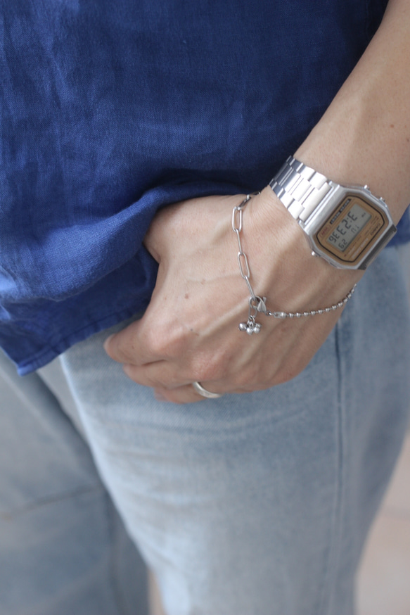 シルバー チェーンブレスレット、腕時計 GUCCI シルバー