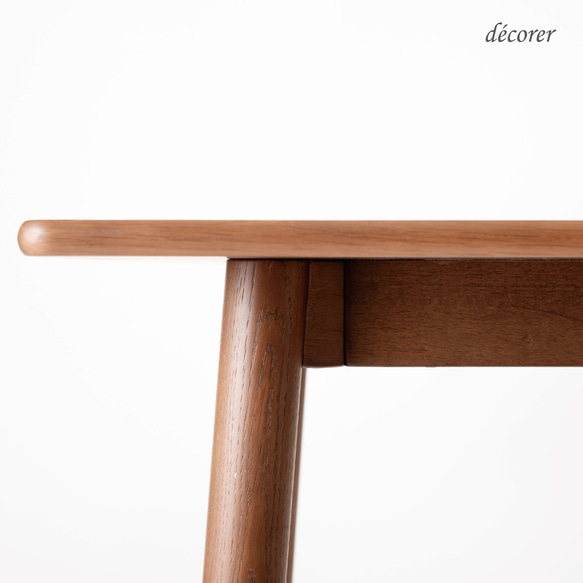 オーク材のダイニングテーブル [ 幅135cm 奥行80cm : 3色 ] 北欧スタイル 長方形 天然突板 木製 天然木 13枚目の画像