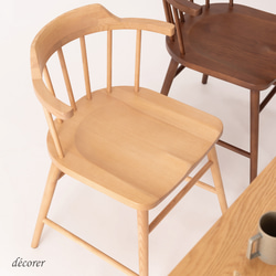アッシュ材のウィンザーチェア [1脚入 : 3色 ] 北欧スタイル 木製 無垢 椅子 ダイニングチェア 天然木 6枚目の画像