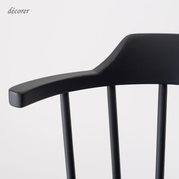 アッシュ材のウィンザーチェア [1脚入 : 3色 ] 北欧スタイル 木製 無垢 椅子 ダイニングチェア 天然木 8枚目の画像