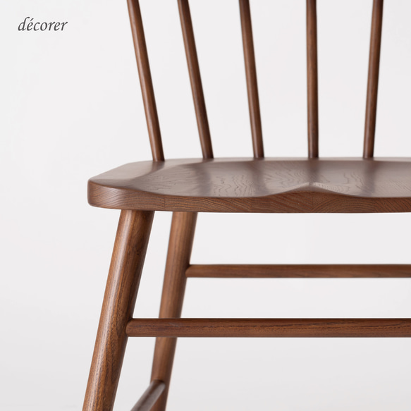 アッシュ材のウィンザーチェア [2脚入 : 3色 ] 北欧スタイル 木製 無垢 椅子 ダイニングチェア 天然木 13枚目の画像