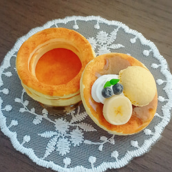 パンケーキの小物入れ～バナナ&ブルーベリーのせ～ 2枚目の画像