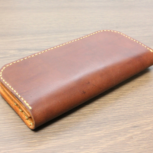 ワケあり特価』【昭南サドルレザー使用】 wallet 札入れ チョコ 長財布