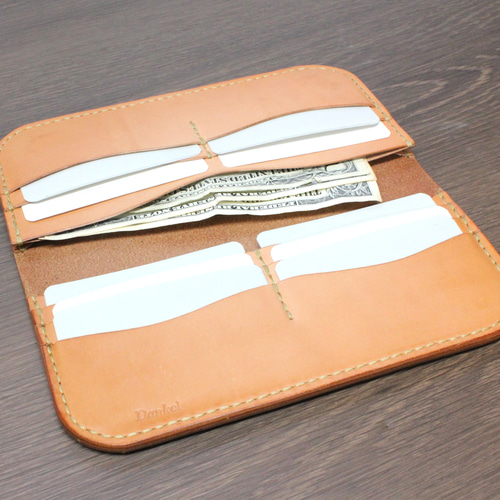 手づくり「角型ケース❗️」サドルレザー ワケあり特価』【昭南サドルレザー使用】 wallet 札入れ チョコ 長財布