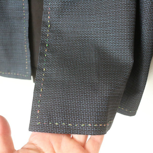 着物リメイク 孔雀と亀甲大島紬ボレロ ジャケット ウサギ洋裁店 通販