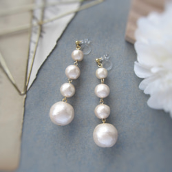 Pink Cotton Pearl earring／pierce*2534* 3枚目の画像