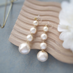 Pink Cotton Pearl earring／pierce*2534* 6枚目の画像