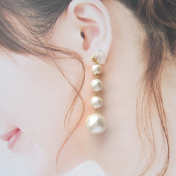 Pink Cotton Pearl earring／pierce*2534* 9枚目の画像