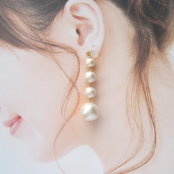 Pink Cotton Pearl earring／pierce*2534* 5枚目の画像