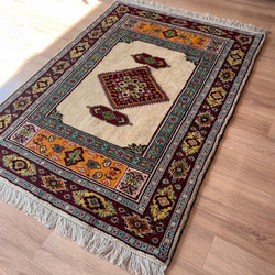 ●送料無料●トライバルラグ【トルクメン】No.58570　玄関マット・リビング・ベッドサイド 5枚目の画像