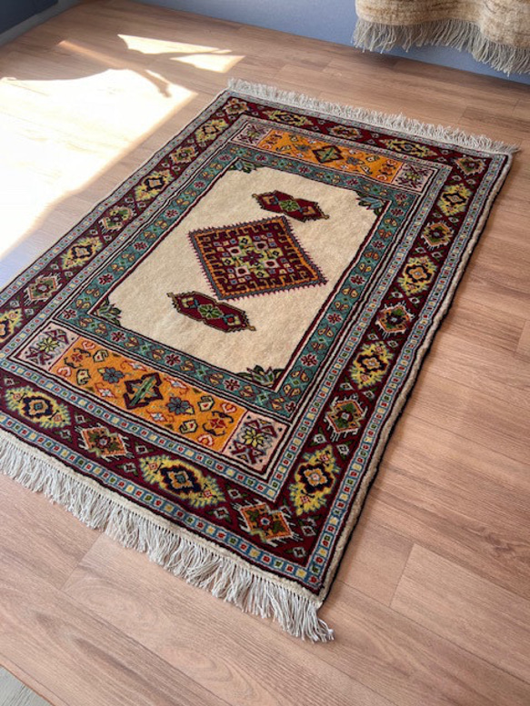 ●送料無料●トライバルラグ【トルクメン】No.58570　玄関マット・リビング・ベッドサイド 5枚目の画像