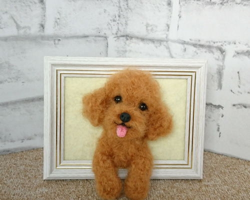 羊毛フェルトオーダー確認用。トイプードルレッドちゃん♡実物大。 羊毛フェルトオーダー確認用。トイプードルレッドちゃん♡実物大。