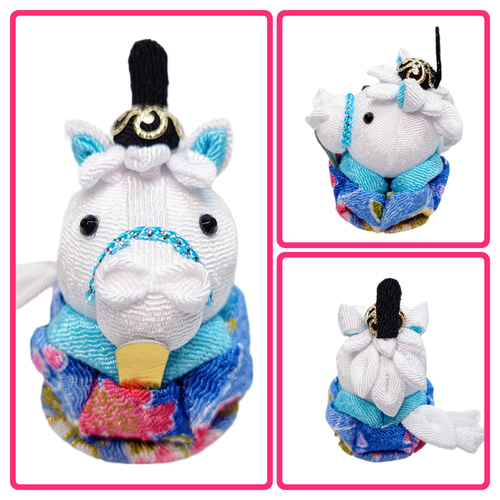 馬・午年】【ひな人形】お馬さんのひな人形、三人官女、羽子板【つまみ