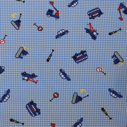 ポケットティッシュケース（単品）入園入学　男の子　車　くるま　チェック　ブルー　水色 3枚目の画像