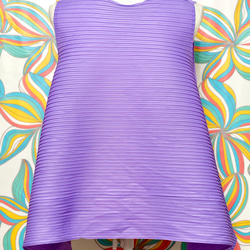 プリーツ　tシャツ　キャミソール　トップス　ノースリーブ　パープル　紫　カットソー 4枚目の画像