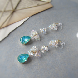 。Sea drop。 earring／pierce(ラグーナディライト)*4124* 4枚目の画像