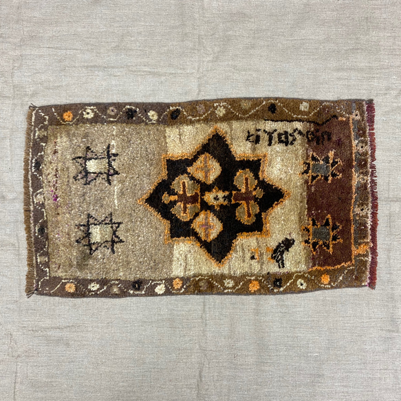 手織りトルコ絨毯 94x54cm ヴィンテージラグ カーペット・絨毯・ラグ