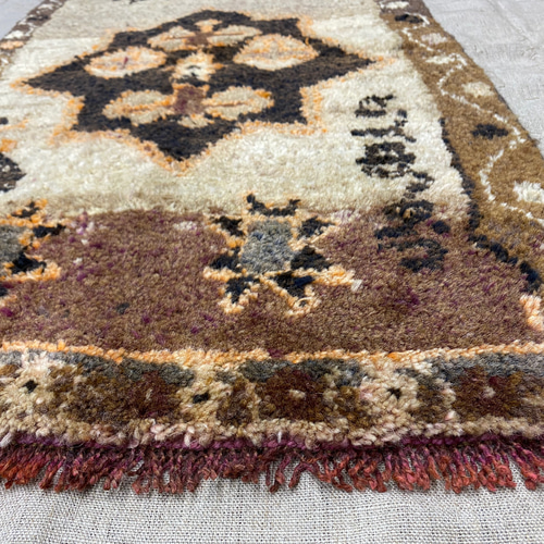 手織りトルコ絨毯 94x54cm ヴィンテージラグ カーペット・絨毯・ラグ