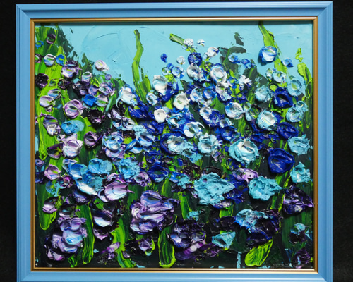 油絵 絵画 レインボーローズ【Ａ3】 油絵 絵画 レインボーローズ【A3】