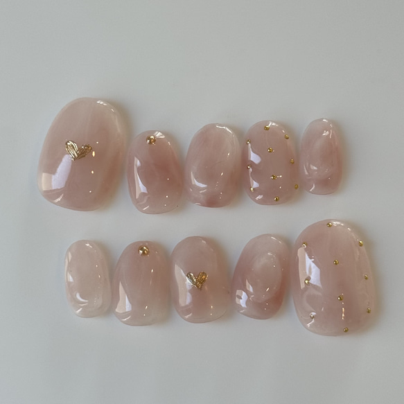 ネイルチップ ニュアンス ピンク ちゅるん フルオーダーネイル オーダーネイル 50781ee0728615a6666d52ef139ef3