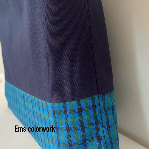 ⭐︎サイズオーダー無料 ネイビー×グリーンチェック 4点セット入園入学