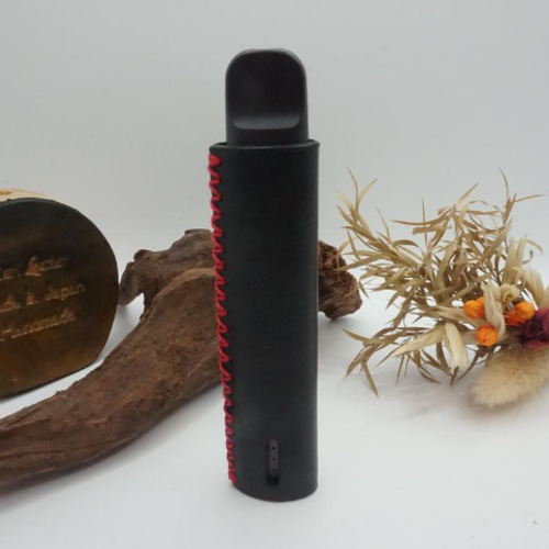 DR.VAPE 3】 ドクターベイプ3 レザーカバー 〝髑髏混〟漆黒 透彫