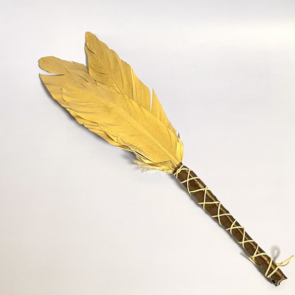 アンティークゴールドの羽扇、とアバロンシェル。お洒落な浄化セット 4枚目の画像