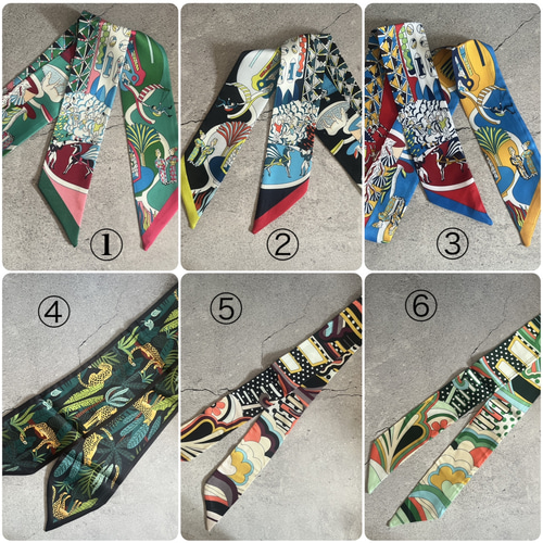 イニシャルオーダー可能❤️ビーズイニシャル刺繍とツイリースカーフの