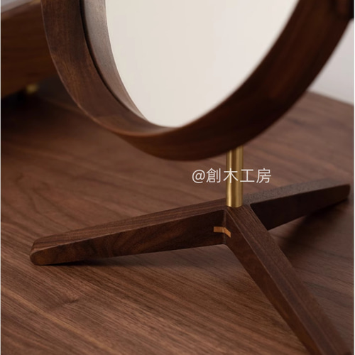 山口木材工芸のローズウッドウォールミラー 山口木材工芸】山口木工 ヴィンテージ プライウッド ウォールミラー