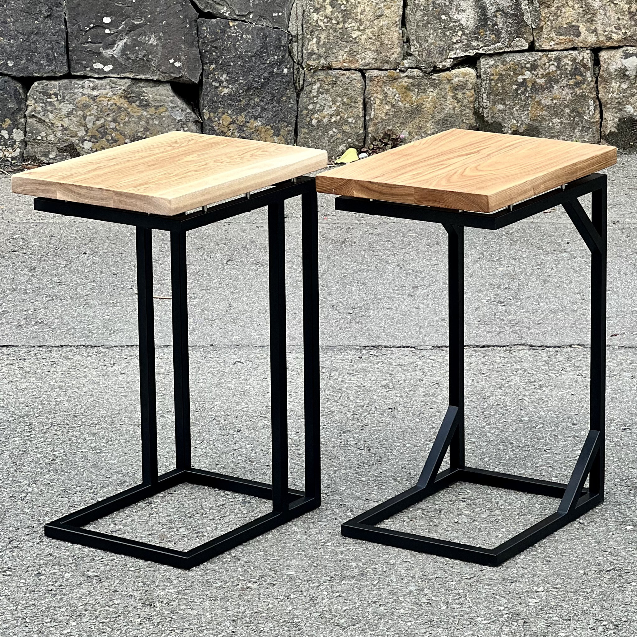 天然木 カリン輪切りサイドテーブル 一点物 手造り