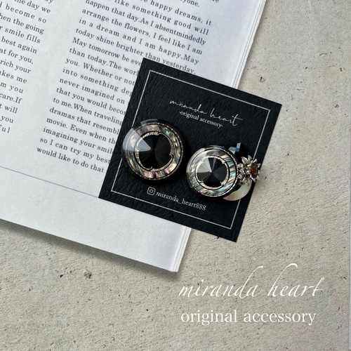 アシメ作家物高級イヤリング