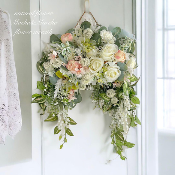 ハンドメイド フラワーリース ドライフラワーリース ～Baby's Breath