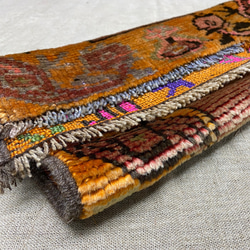 手織りトルコ絨毯 72x41cm ヴィンテージラグ 11枚目の画像