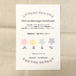 【桜の結婚証明書 ウェディングツリー 春婚】ゲスト参加型 5枚目の画像