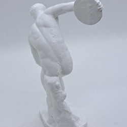 石膏像　デッサン　円盤投げ　ホワイト　インテリア　彫刻　置物　レジン 4枚目の画像